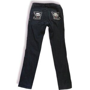 SKELANIMALS Black Skinny Jeans Pants, Kit Cat, Tripp NYC Hot Topic Mall Goth, 7